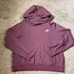 Nike Burgundy Cowl-neck Hoodie - Women’s